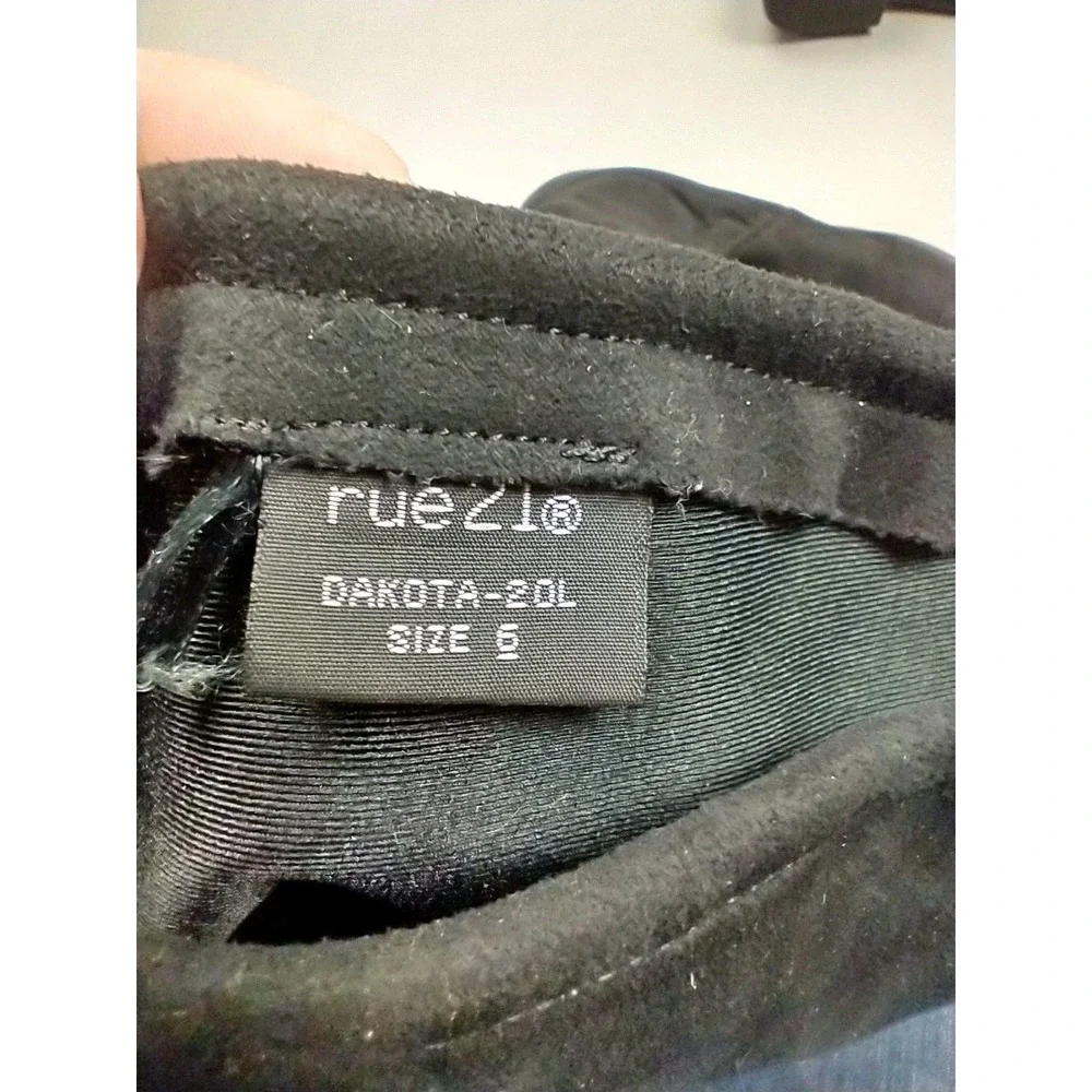 Rue 21 Black Over The Knee Women's‎ 6 Tie Fashion Boots Faux Suede Pull On